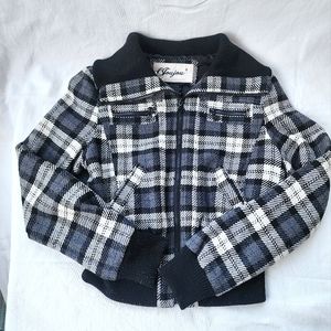 Y2K Plaid Cropped JouJou large women's Jacket